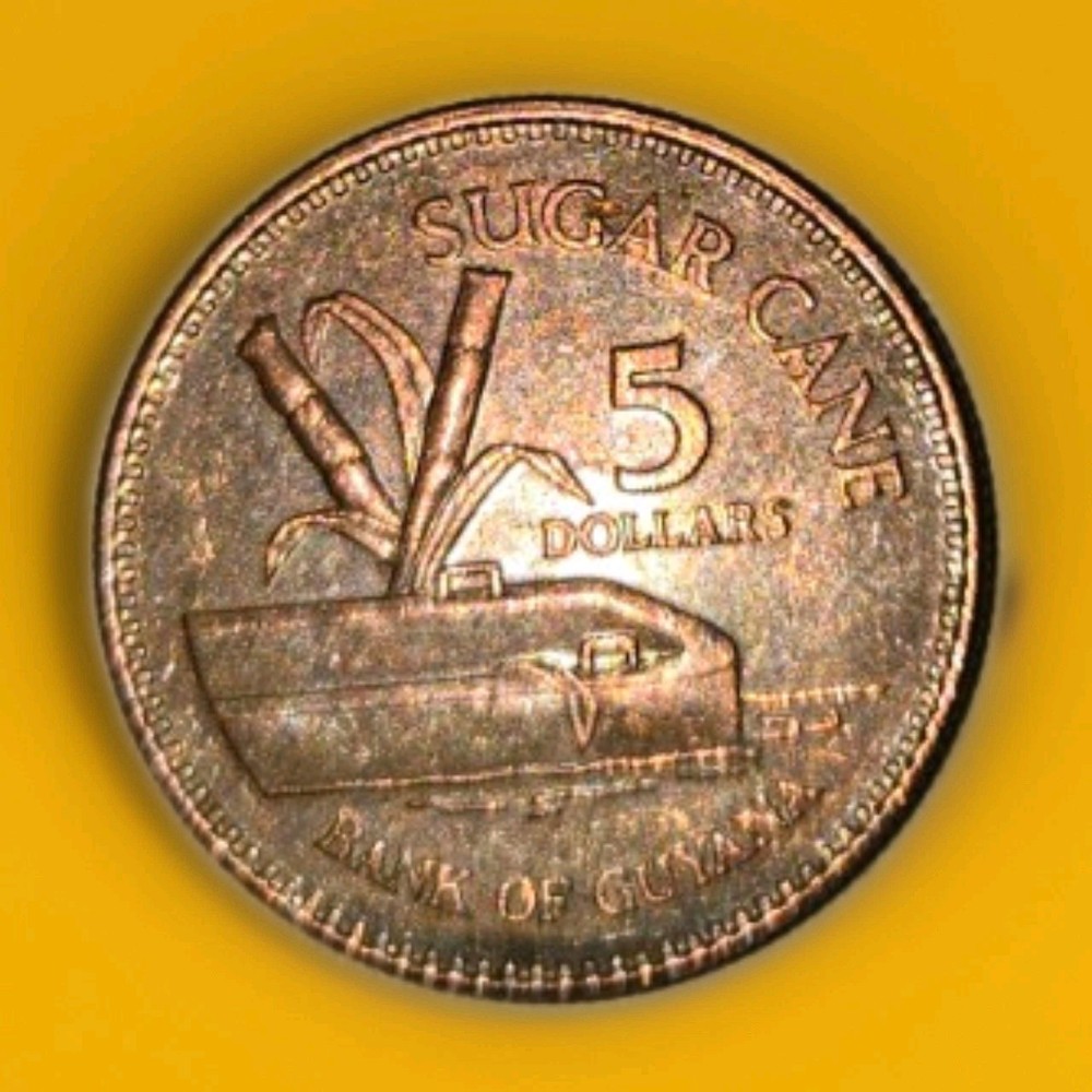 Guyana 5 Dollars coin. 2003.