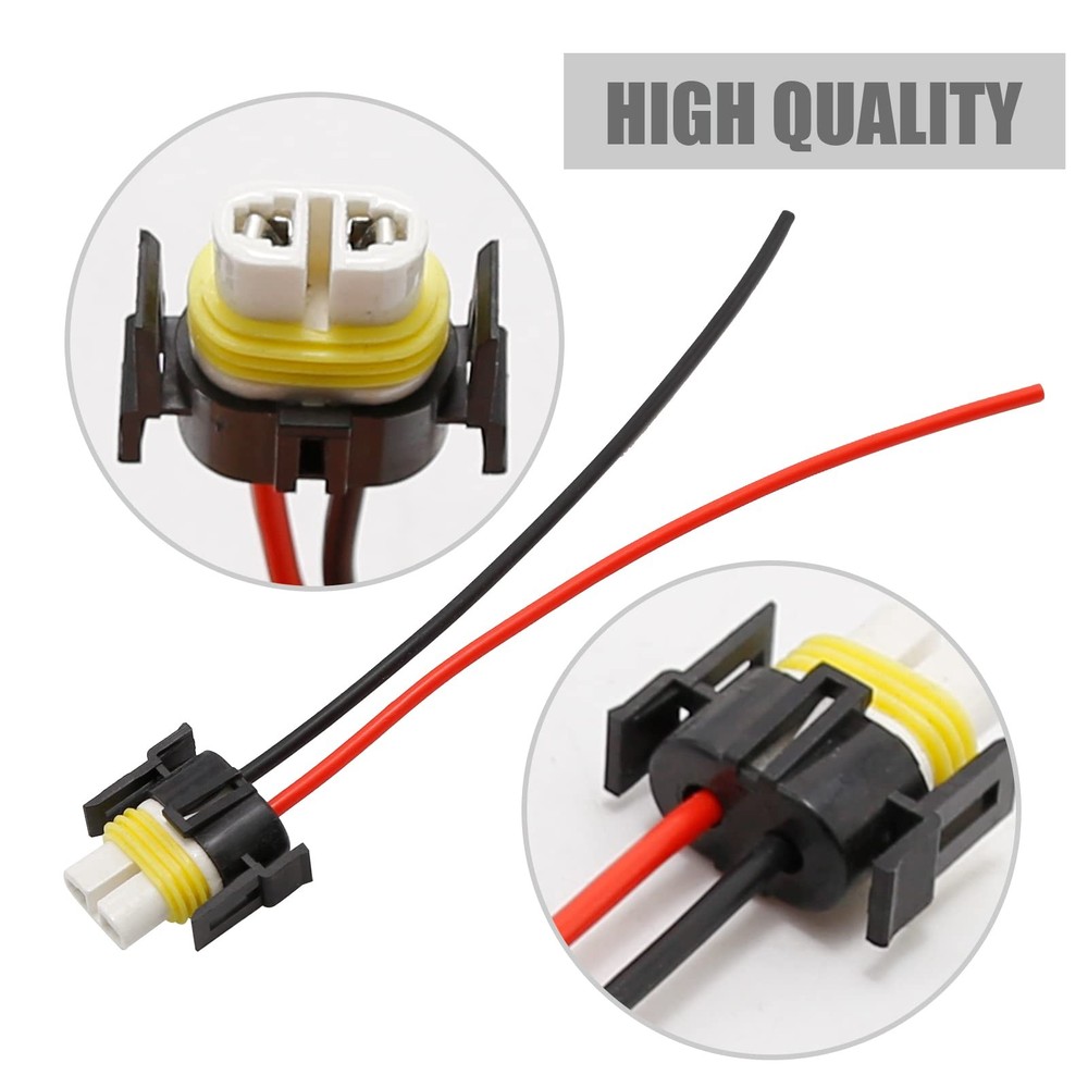 Wiring Harness Headlight Socket Headlight Connector Plug ATV Hi-Temp Pigtail