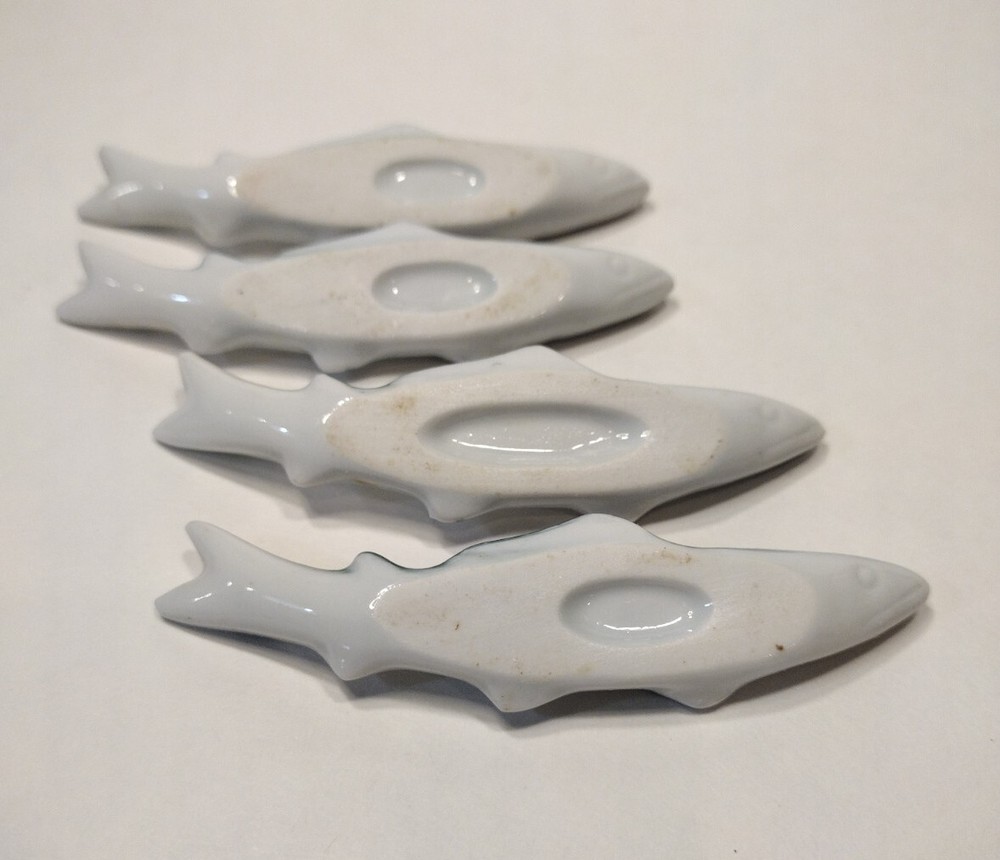 Fish Chopstick Rests Holder Set of 4 Ceramic Fish