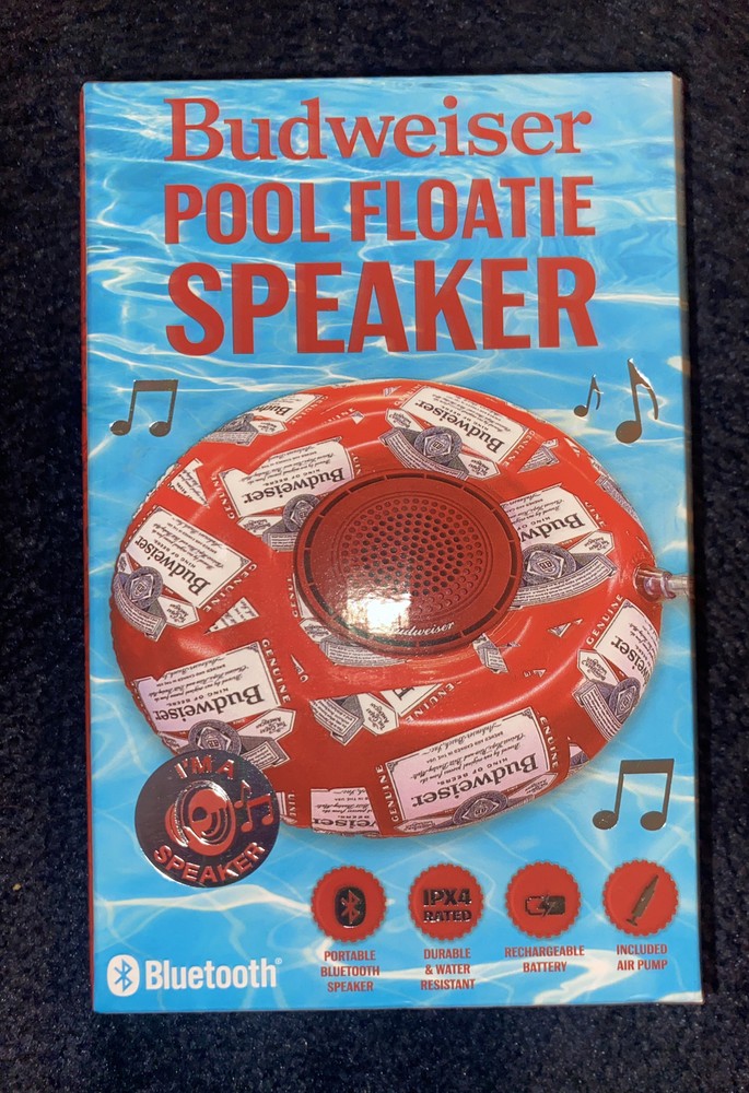 Budweiser  Pool Floatie Bluetooth Speaker/Drink Holder