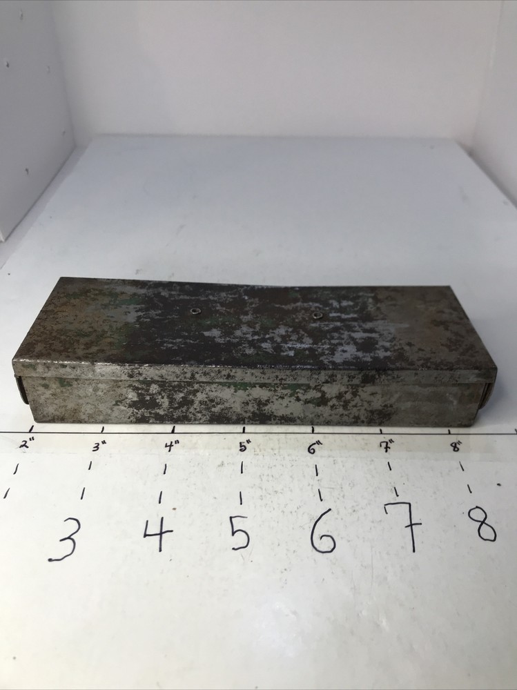 S-K Tools Empty Metal Storage Case Box approximately 6 3/8" X 2 1/4" - BOX ONLY