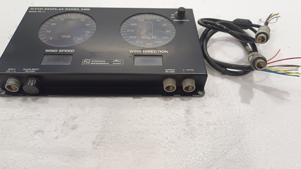 AANDERAA INSTRUMENTS NORWAY WIND INDICATOR DISPLAY PANEL 3400 - GOOD CONDITION