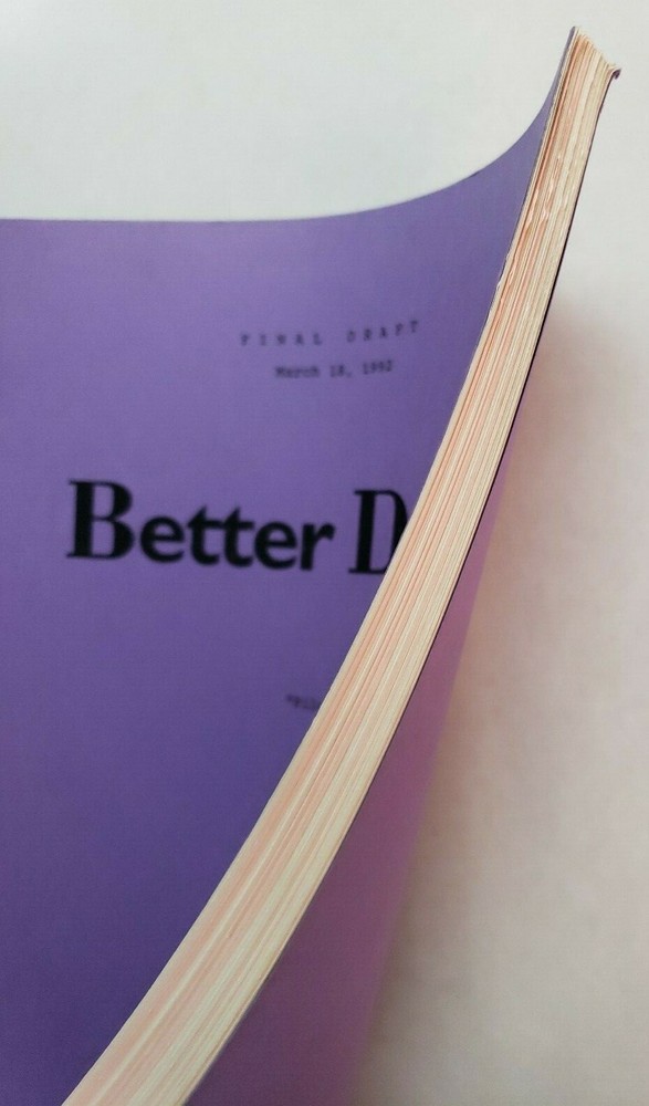 BETTER DAYS / Don Reo 1992 Unproduced TV Script PILOT EPISODE, Terry Hughes