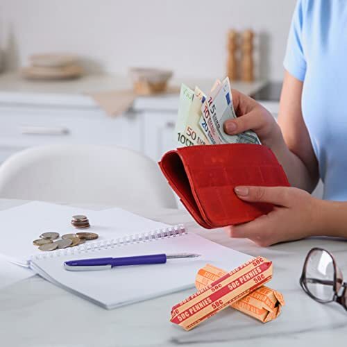 150 Assorted Bundle Flat Striped Coin Wrappers Coin Roll Wrappers