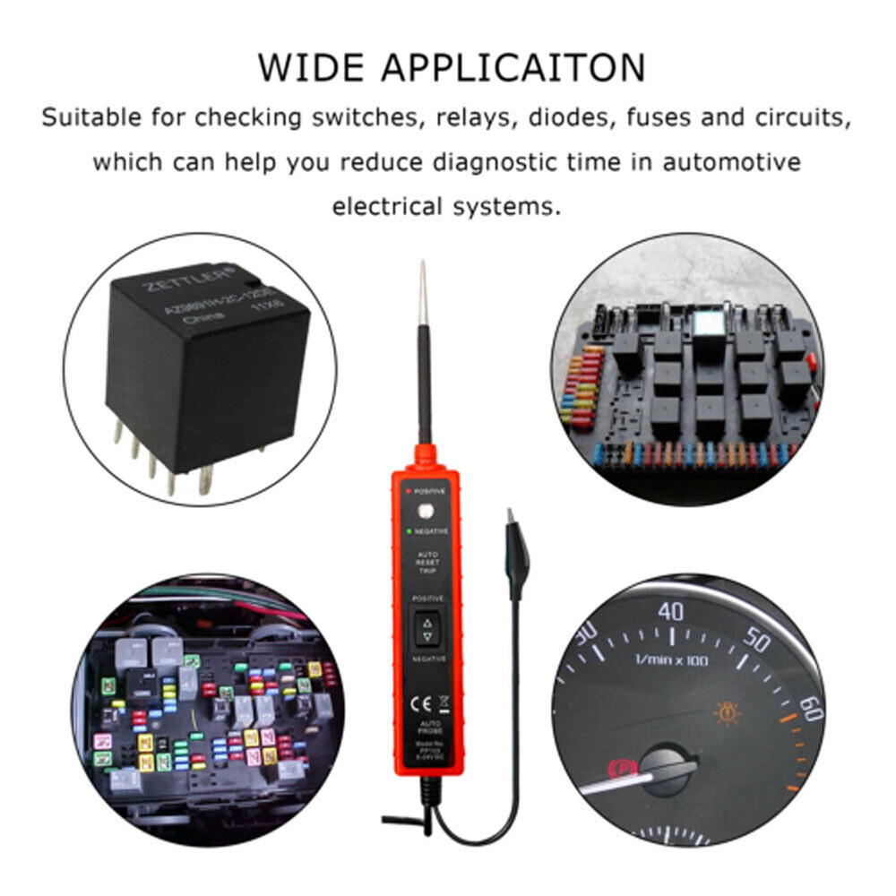 6-24V Digital Power Circuit Electrical Tester Probe Test Device System Tester US