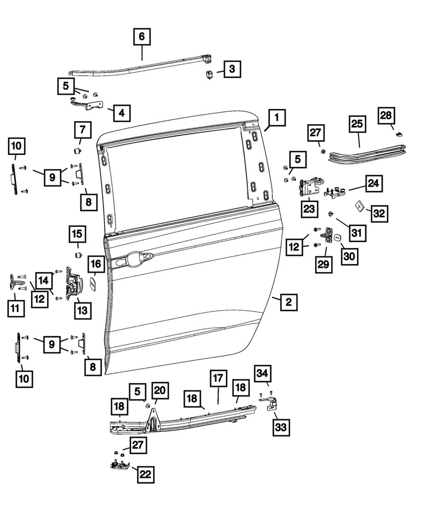 Genuine Mopar Hex Head Screw And Washer 6511798AA