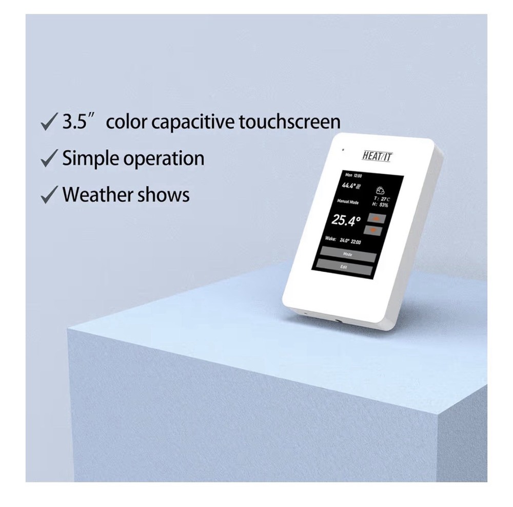 HEATIT ET-7A Touchscreen Programmable Thermostat with Voice Control