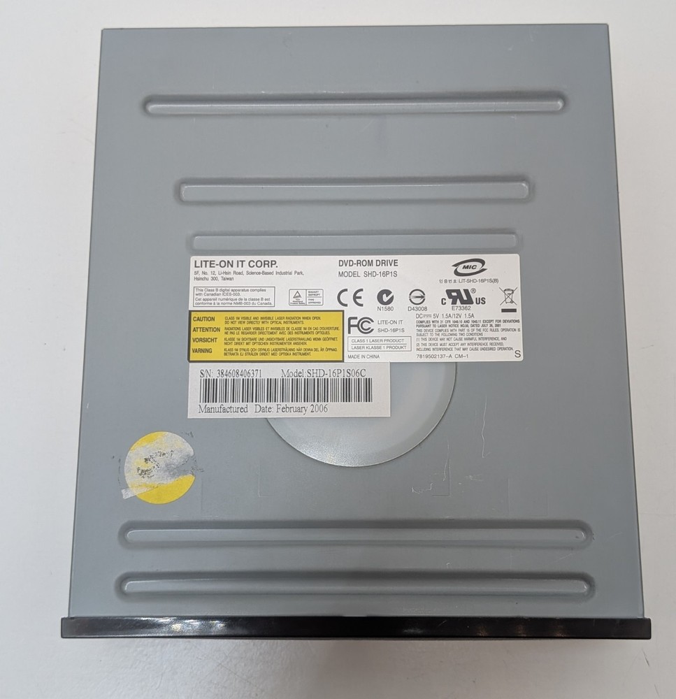 Light-On It Corp. DVD ROM Drive Model SHD-16P1S