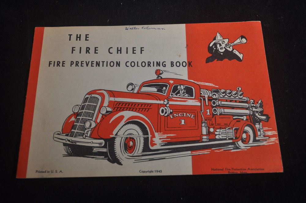 1945 *TWO Different* The Fire Chief Fire Prevention Book