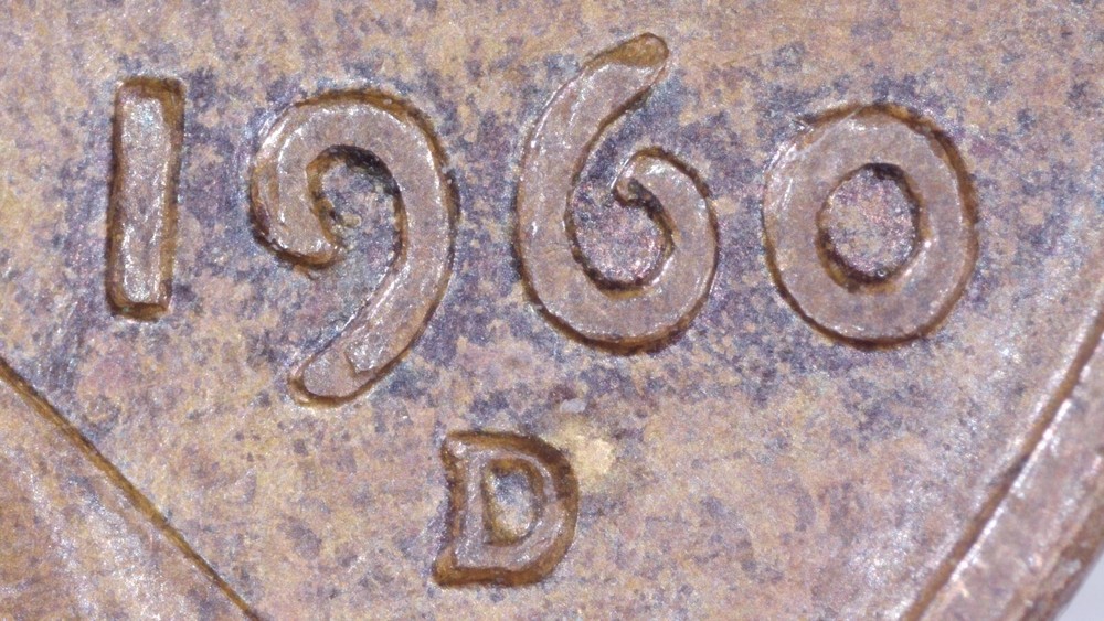 1960 D Lincoln Cent Small Date Error Coin with Doubling