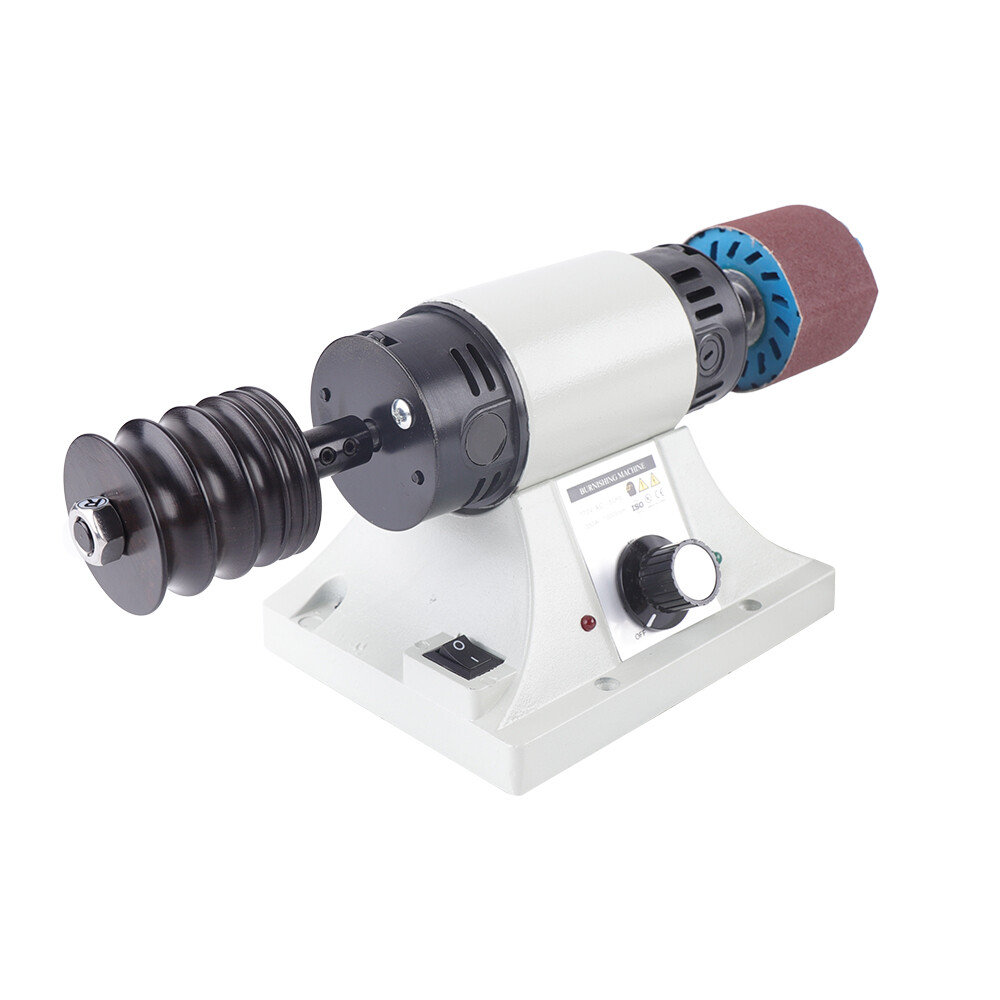 Leather Edge Grinding Machine Edge Burnishing Sander Adjustable W/ 6 X Belt