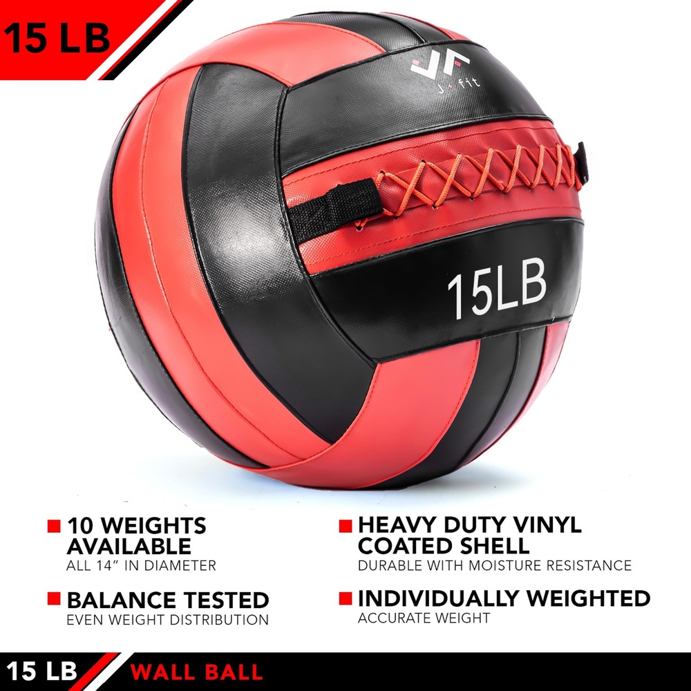 Wall Ball, Red/Black, 15 LB