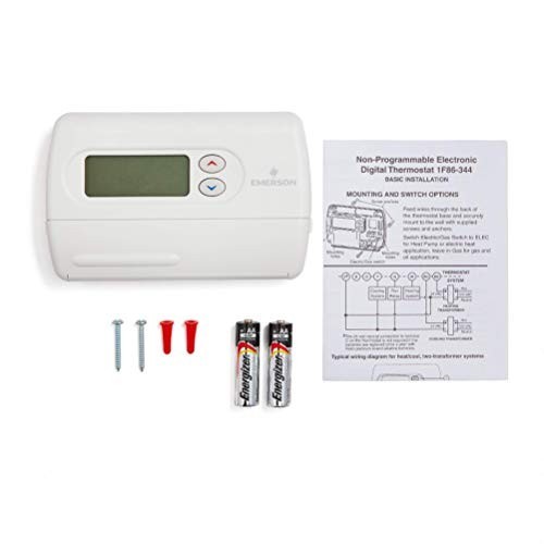 Non-Programmable Thermostat for Single-Stage HVAC Systems, Easy Install, Energy