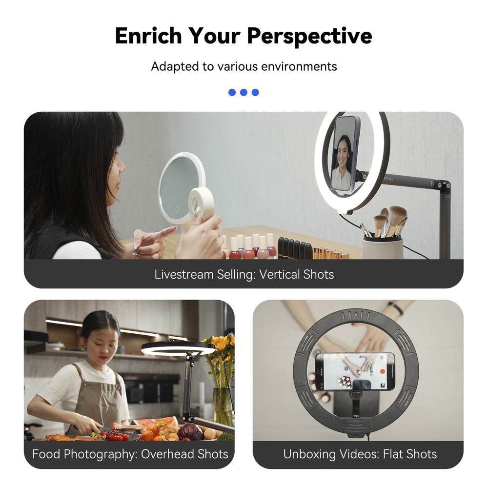 🚀Mobile Video Live Broadcast Bracket Ring Fill Light Beauty Desktop Fill Light