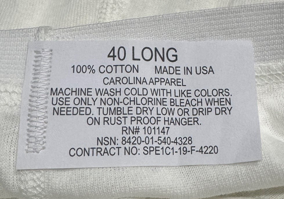 USGI Cold Weather Drawers Base Layer - White "NEW"