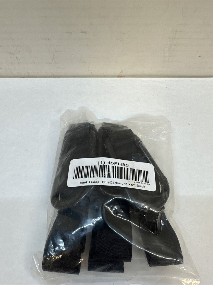 Rip-Tie J-B9-C05-Bk 9" L Wrap Hook-&-Loop Cable Tie Bk Pk 5