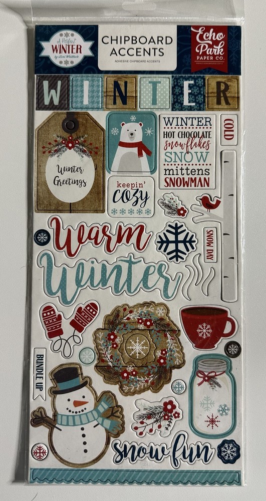Echo Park 6 x 12 Chipboard Accents Multiple Variations-You Choose