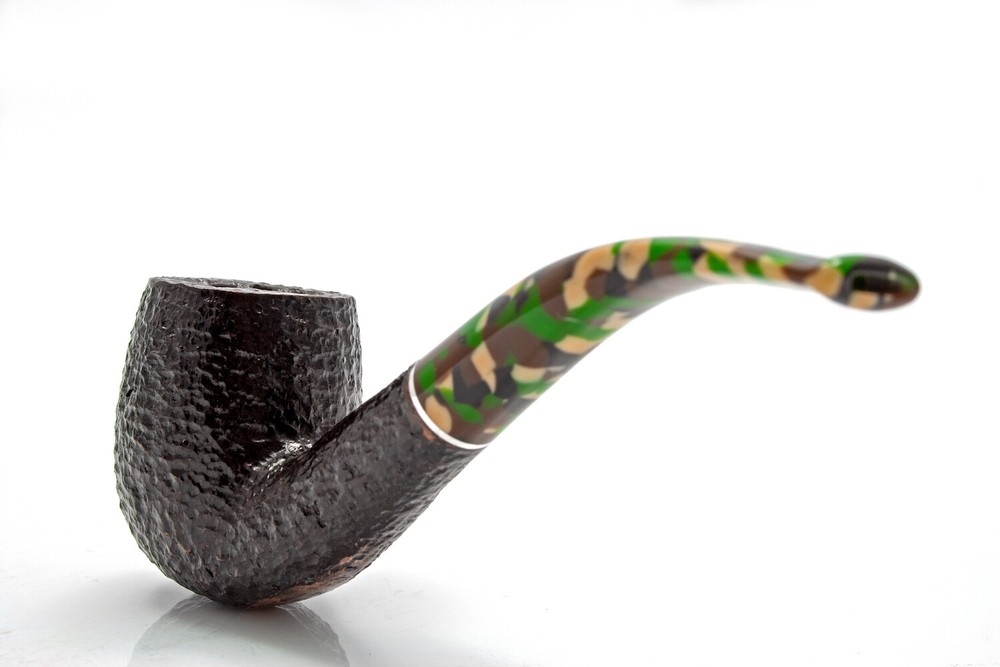 SAVINELLI "CAMOUFLAGE" 606 RUSTIC BENT CLASSIC 9 MM PIPE *NEW in BOX