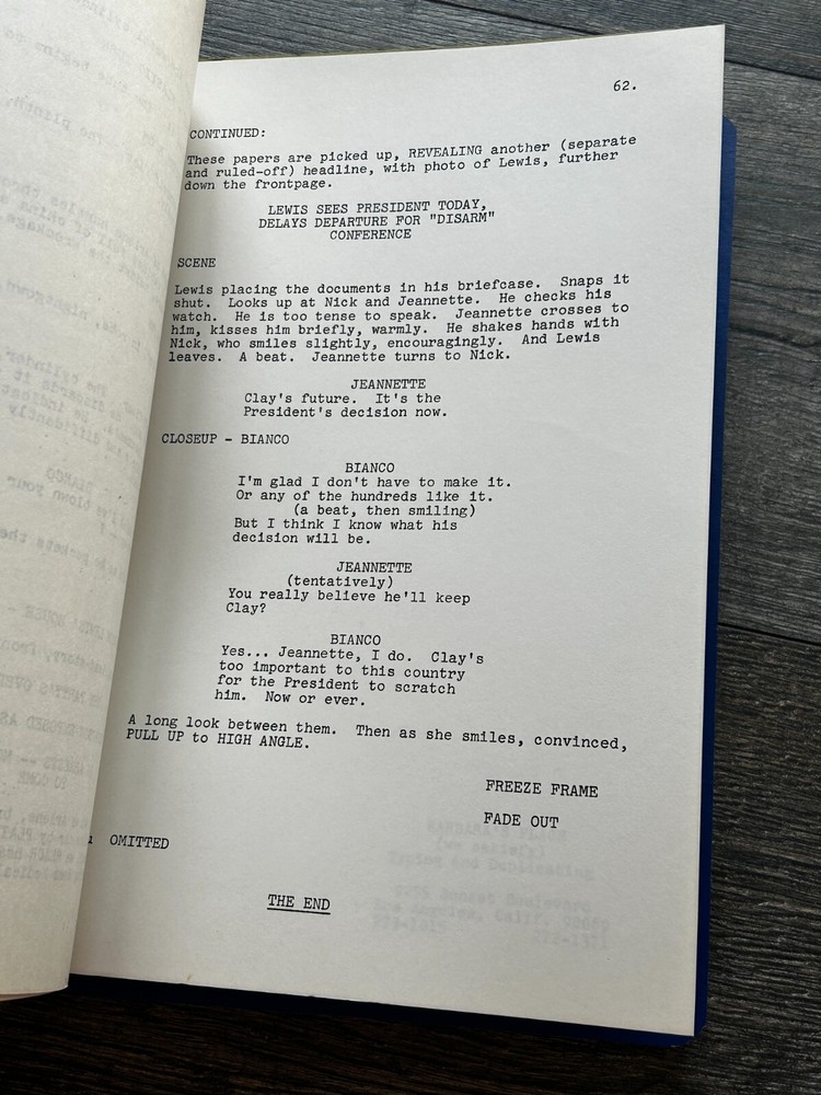 SEARCH TV Show Script Clayton Lewis Document Flowers Final Draft 1972 Norm Hudis