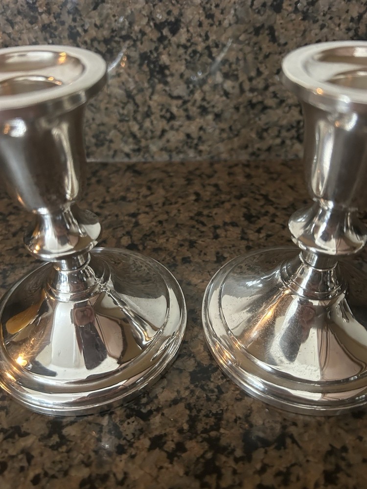 Towle Sterling Candlesticks 4 3/8” T