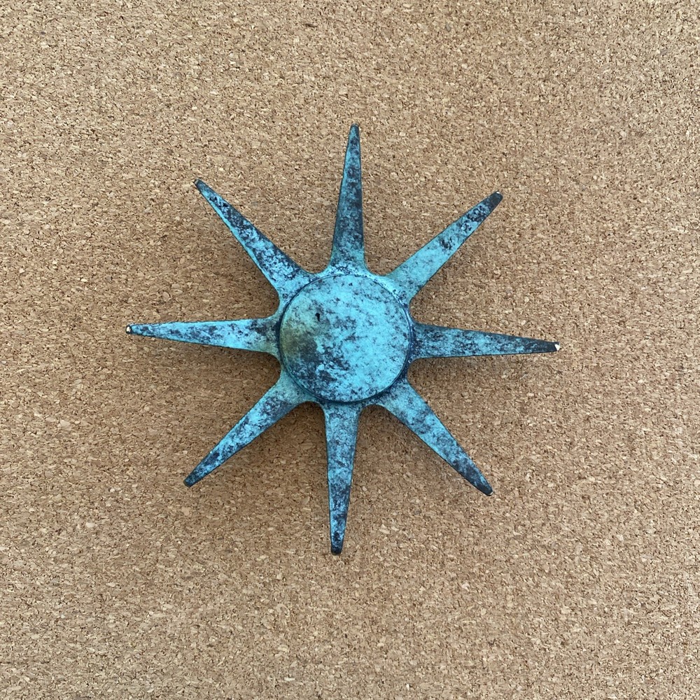 Vintage Cast Metal Compass Ash Tray