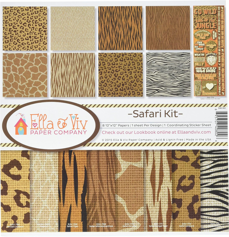EAV-802 Safari Scrapbook Collection Kit
