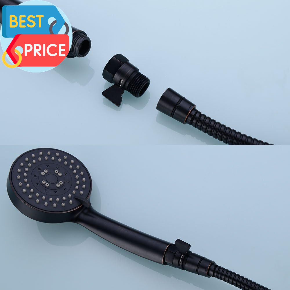 Solid Brass Shower Head Shut off Valve Water Flow Control with Brass Handle on o