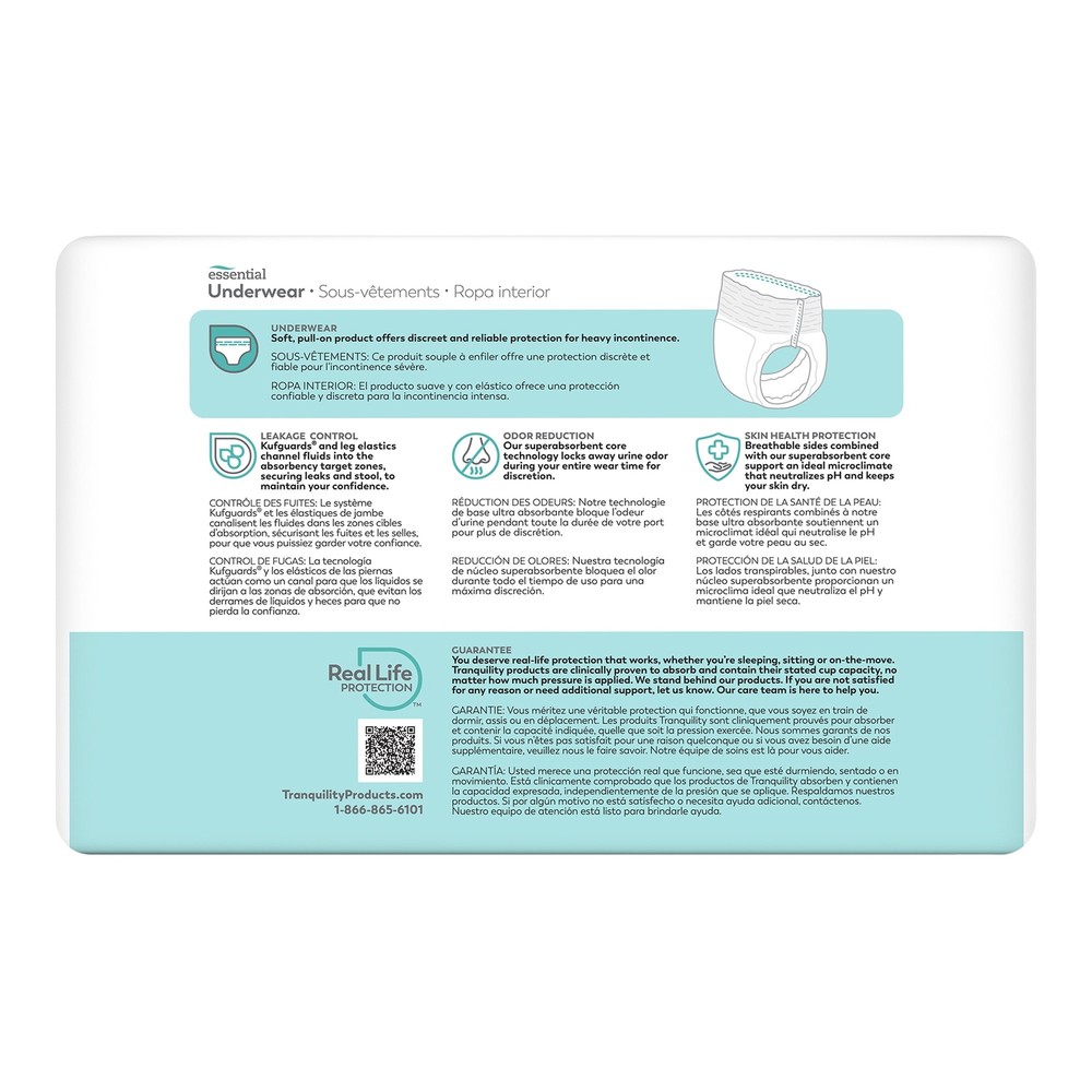 Tranquility Disposable Underwear Small Heavy 22 Ct