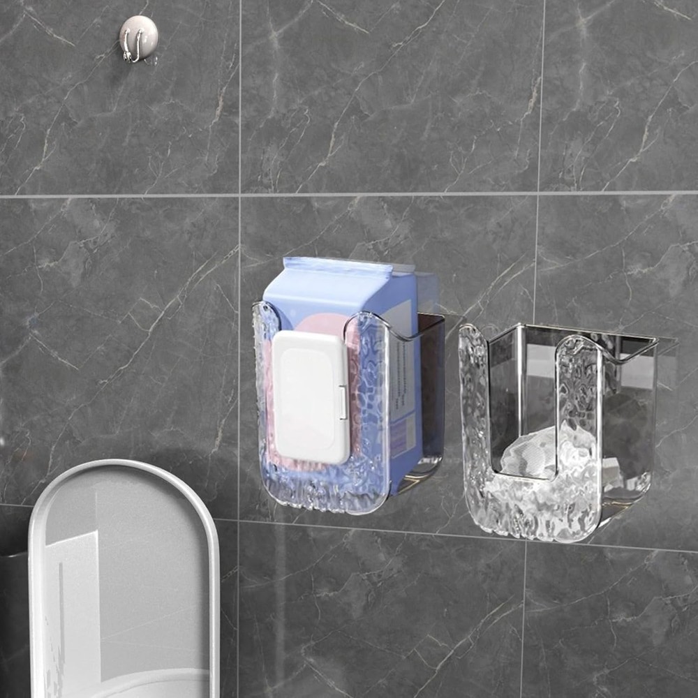 Kitchen Wipes Storage, Flushable Wipes Holder for Bathroom, Wall-Mounted Tissue