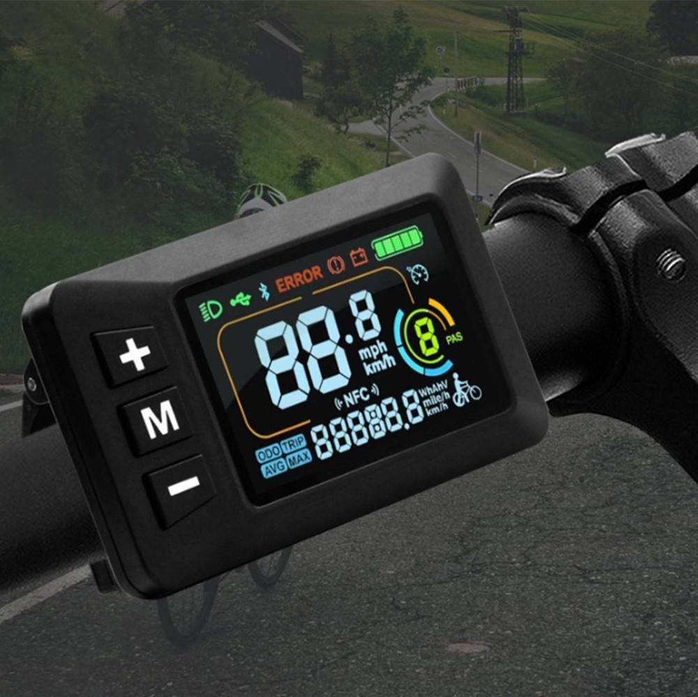 Advanced E Bike Display Compatible with Various Voltage Systems and Cables