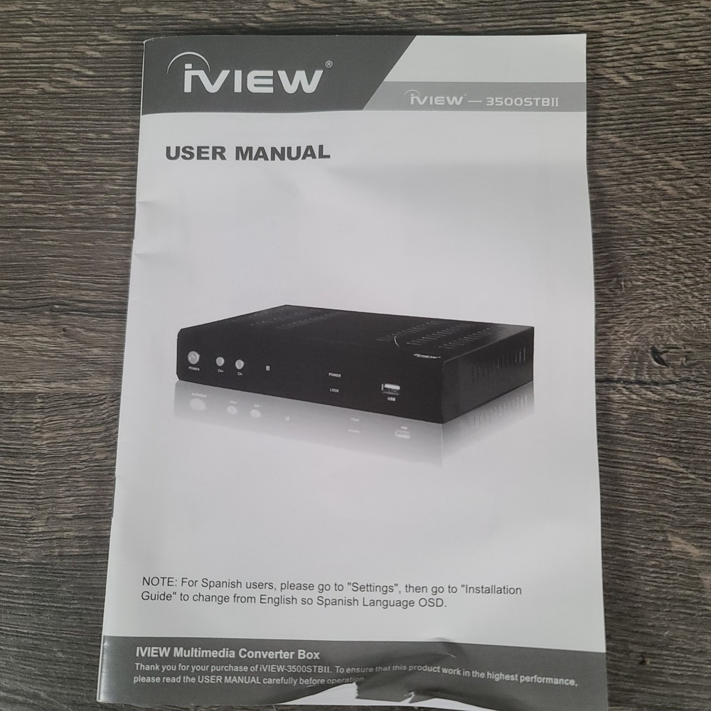 iView Digital Converter Box 3500STBII Missing Universal Remote Not Tested
