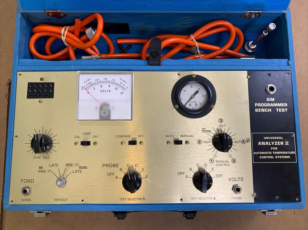Vintage GM ANALYZER II Programmer Bench Test For Automatic Temp. Control Systems