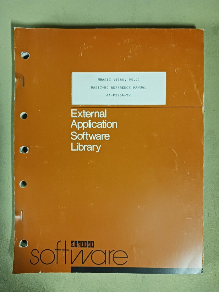 MBASIC VT180 V5.21: BASIC-80 Reference Manual, Getting Started with MBASIC VT180