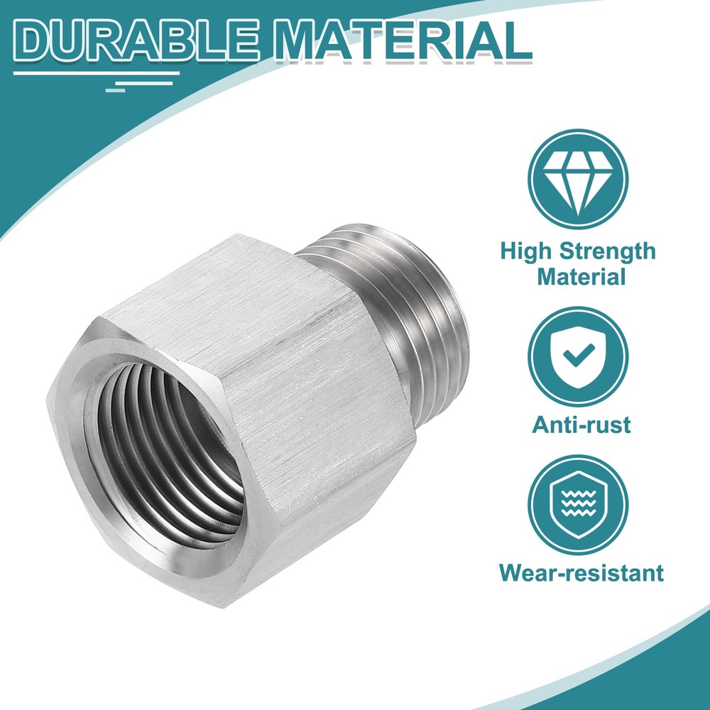 Pipe Fitting Reducing Adapter G1/2" x 1/2" NPT Reducer Connector Silver