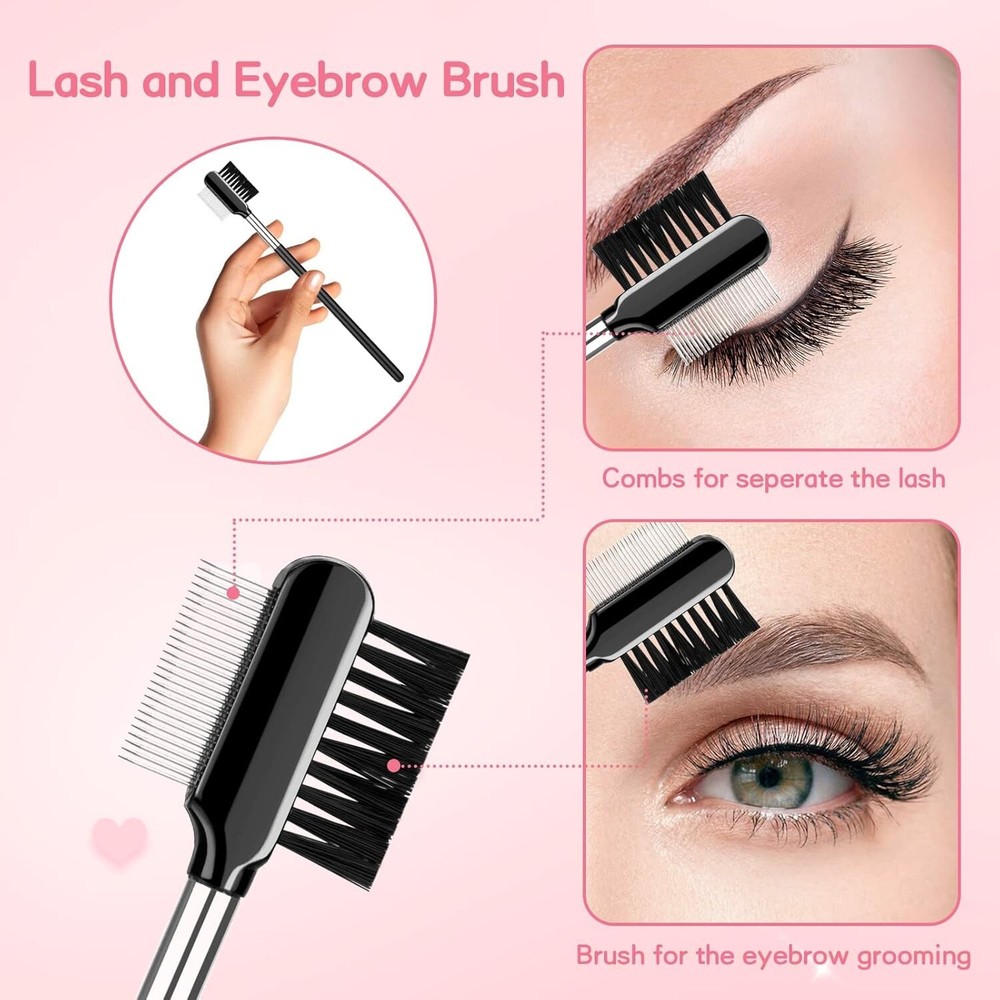 Eyelash Tools False Eyelash Applicator Folding Eyebrow Brush Eyelash Curler Comb