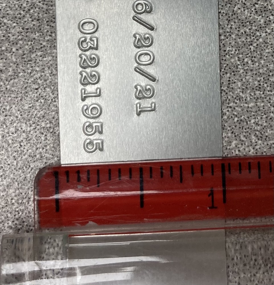 New! EMBOSSED SERIAL NUMBER DATA PLATE ID TAG NUMBER TRAILER Engine Equipment