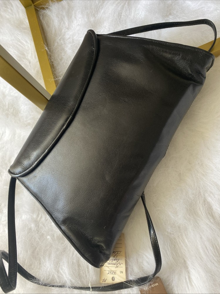 Barbara Miller Genuine Leather Handbag Black