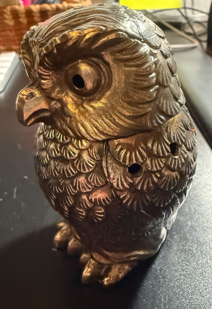 Metal Owl Incense Burner Japan