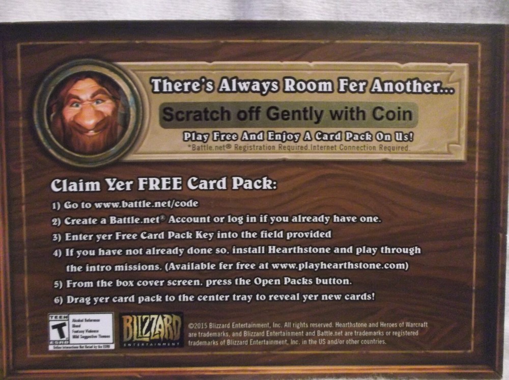 Battle.net card pack code unused