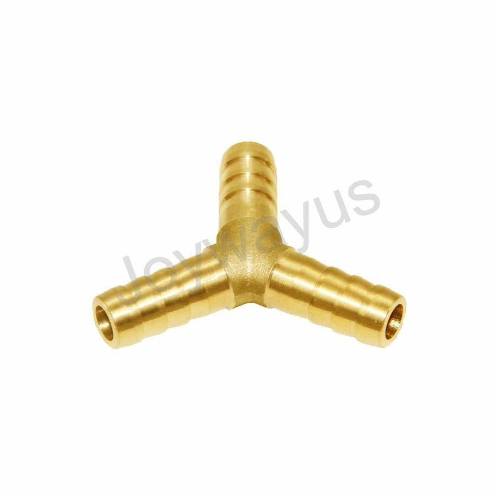 5/16" ID Hose Barb Y Shaped 3 Way Union Fitting Intersection/Split Brass Water