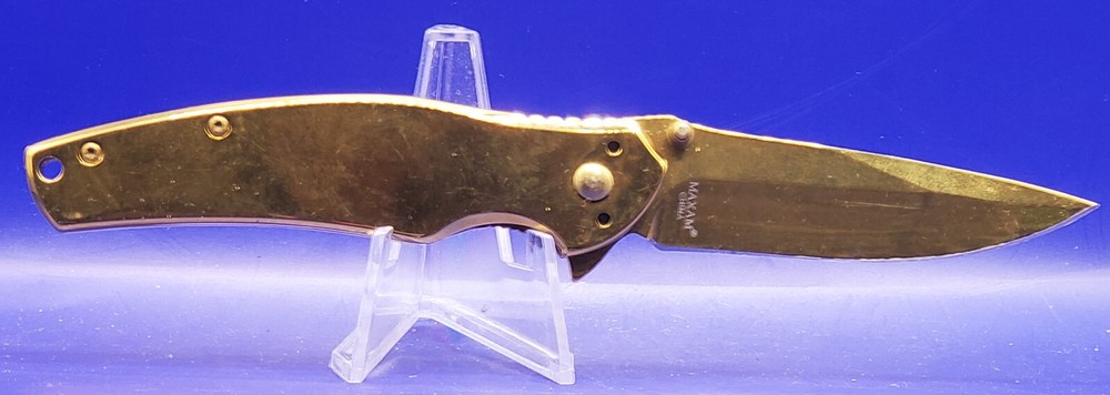 MAXAM 4 1/4" FOLDING KNIFE SKGOLD