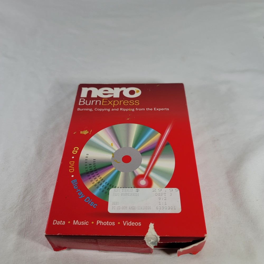 Nero Burnexpress  PC SOFTWARE - No Barcode