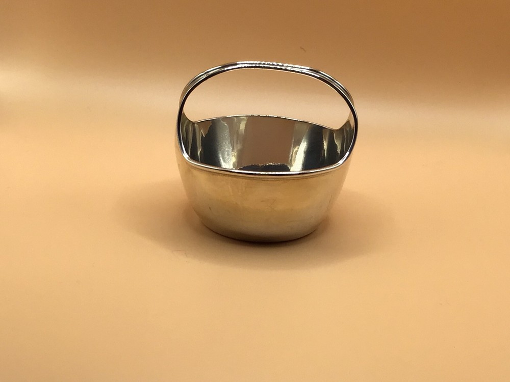 Antique David R. Rough Solid Sterling Silver Elegant Small Nut Bawl, 59.8g,