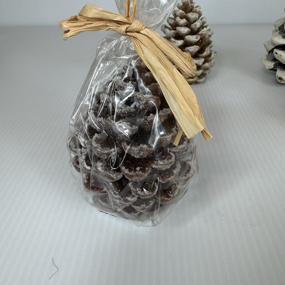 Pine Cone Shaped Wax Candles 7 Pieces Assorted Fall Christmas Decor