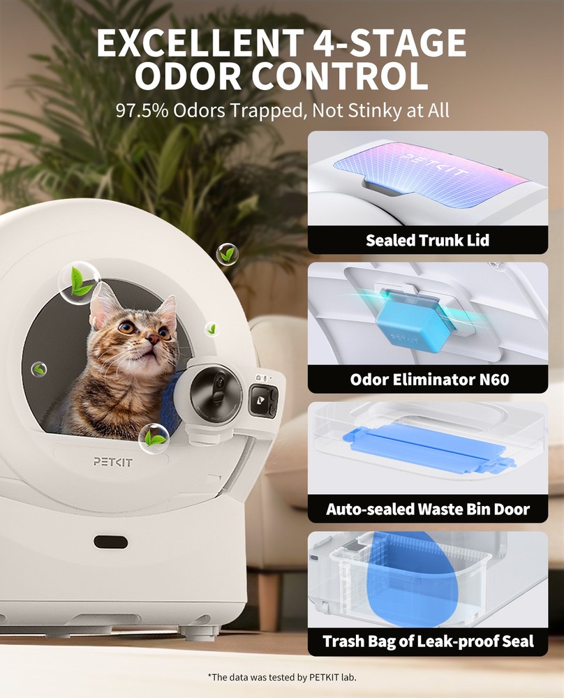 PETKIT Self Cleaning Cat Litter Box Automatic Litter Box for Multiple Cats