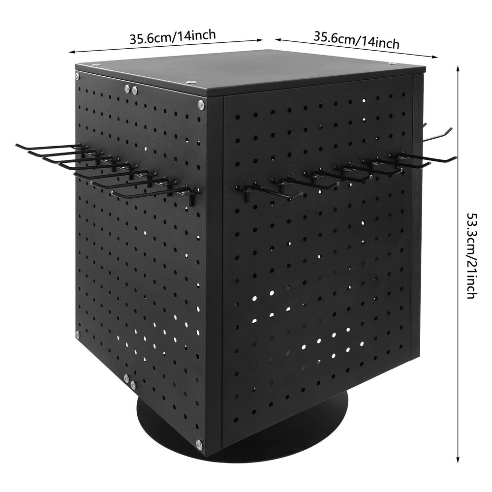 Pegboard Rotating Display Stand 4 Sided Spinning Peg Board Display Peg Board