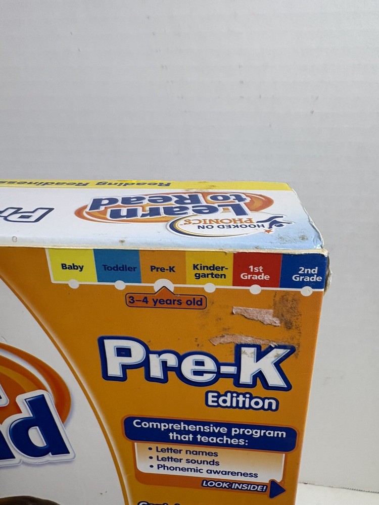 New open box Hooked On Phonics Pre-K Learn to Read Edition Program 3-4 Years