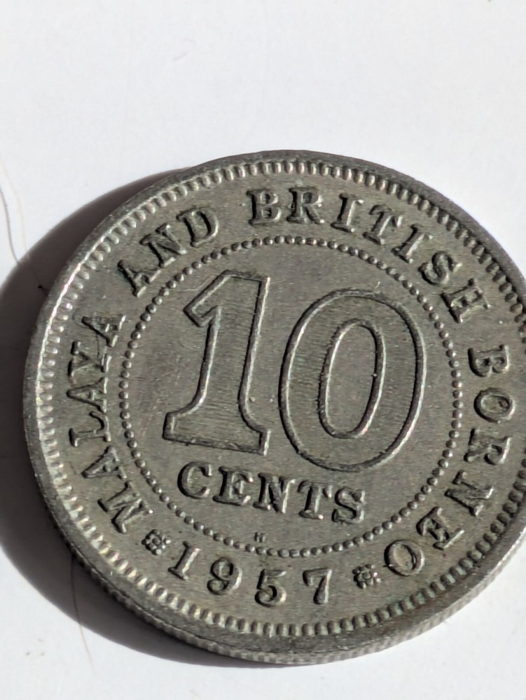 Malaya & British Borneo 10 Cents 1957