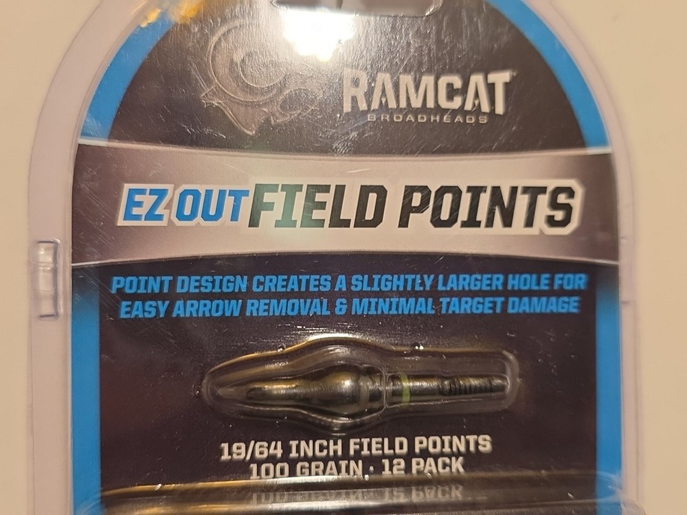 EZ Out Field Points - 12 Pack (19/64", 100 Grain) 19/64", Multi NEW