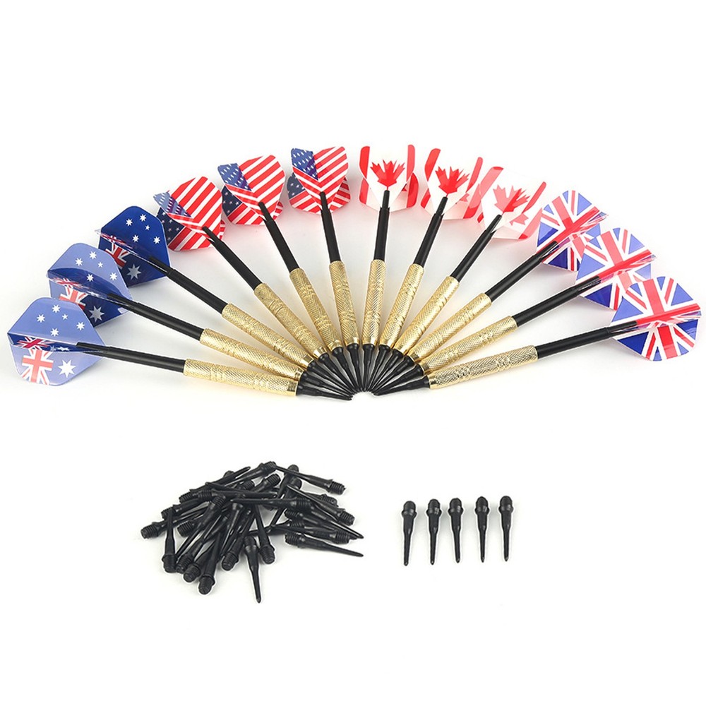 12Pcs Soft Tip Darts 14g For Electronic Dartboard With 36 Extra Tips Games A